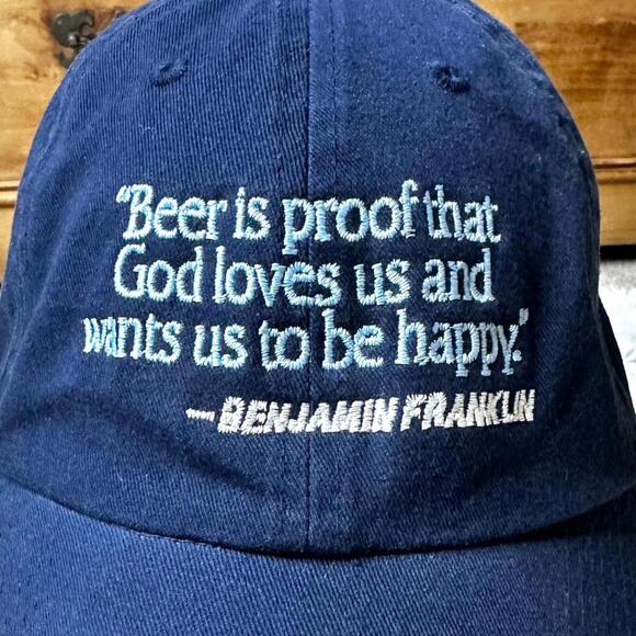 Perrin Unisex Baseball Cap Beer is Proof Quote Adjustable OS - Picture 3 of 8